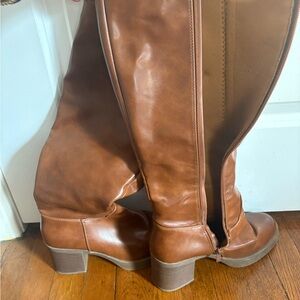 Brown Knee-High Leather Boots